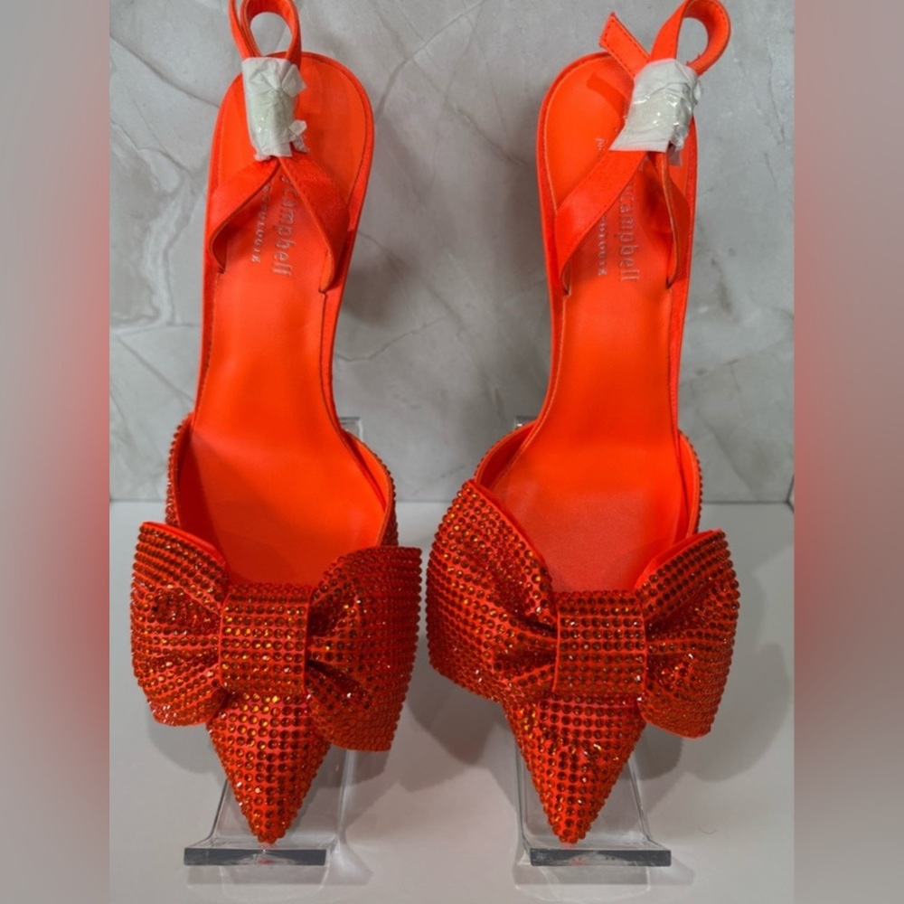 NWOT Jeffrey Campbell Bow Slingback Heels - Picture 2 of 4